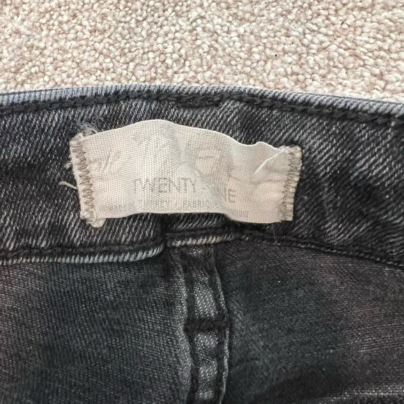 We The Free Women's Black Grey Distressed Skinny Jean Raw Hem Size 29 - Picture 3 of 11